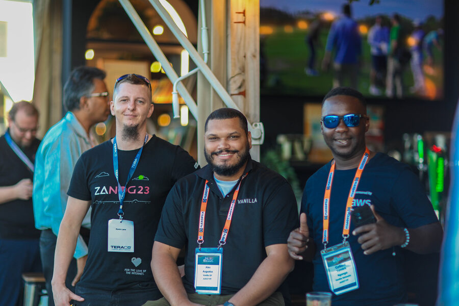 ZANOG community members at a social event